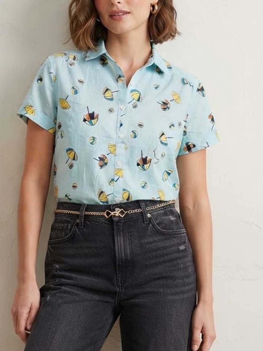St. John's Bay Men's Cotton Pattern Button Down Size Medium